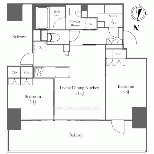 宮益坂ビルディング The SHIBUYA Residenceの写真 間取り