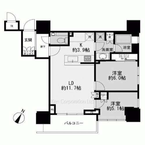 ザ・パークハウス高輪タワーの写真 間取り