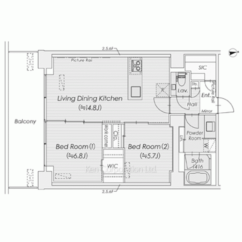 シャトレ信濃町の写真 間取り
