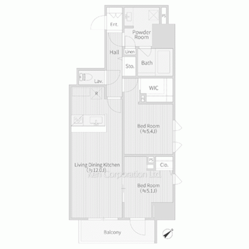 ハイグラウンド神楽坂の写真 間取り