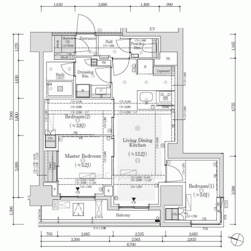 パークリュクス神田の写真 間取り