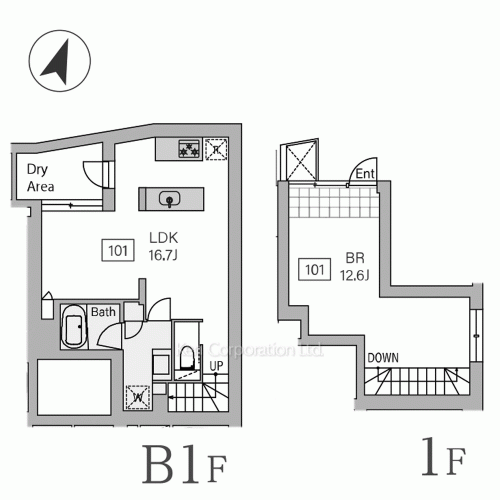 Grand Story Nishiazabuの写真 間取り