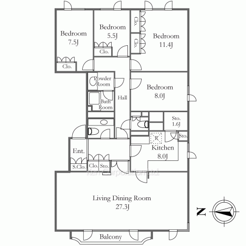 ザ・パームス白金台の写真 間取り