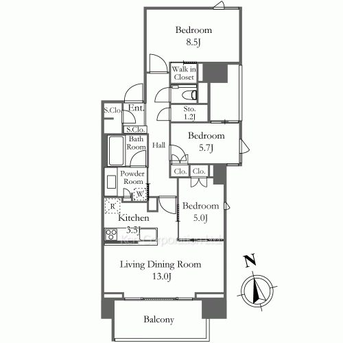 プラウド芝公園の写真 間取り
