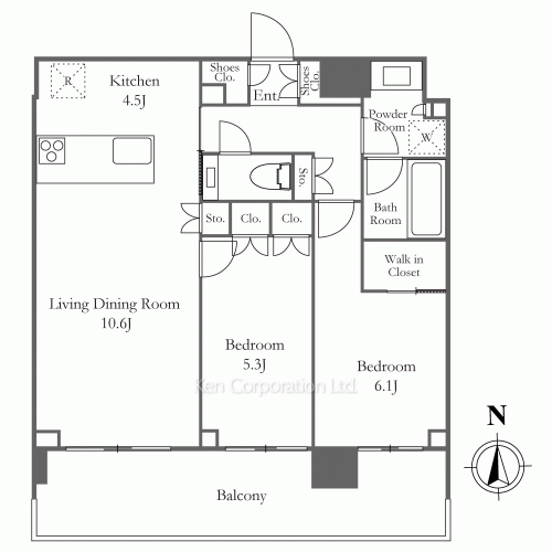 オアーゼ新宿市谷薬王寺の写真 間取り