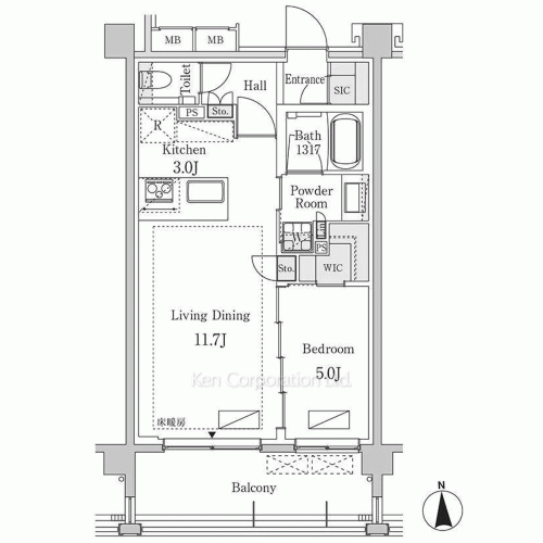グランドゥールプレミアム代々木大山の写真 間取り