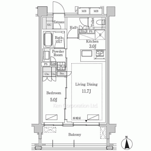 グランドゥールプレミアム代々木大山の写真 間取り