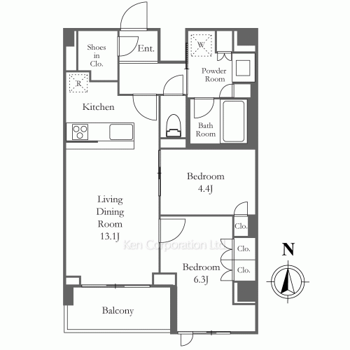 LIBR GRANT 四谷三丁目の写真 間取り