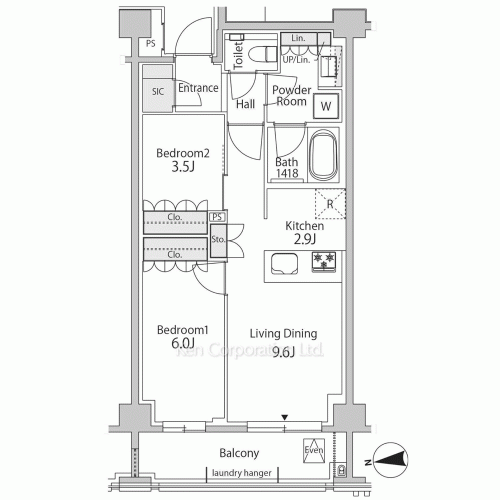 グリーンレジデンス赤坂の写真 間取り