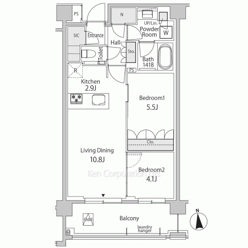 グリーンレジデンス赤坂の写真 間取り
