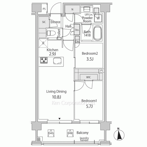 グリーンレジデンス赤坂の写真 間取り