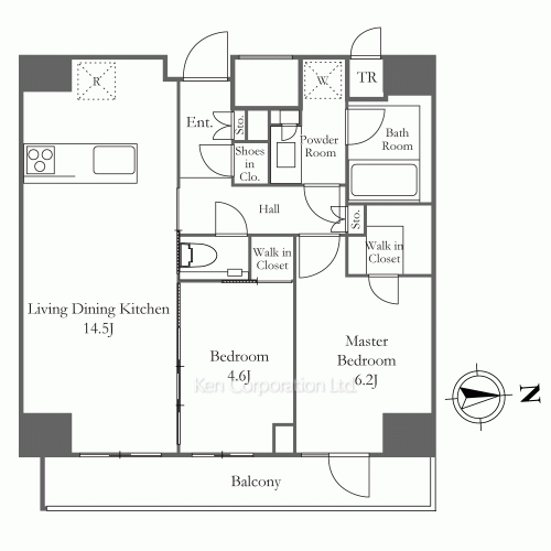 ピアース新宿三丁目の写真 間取り