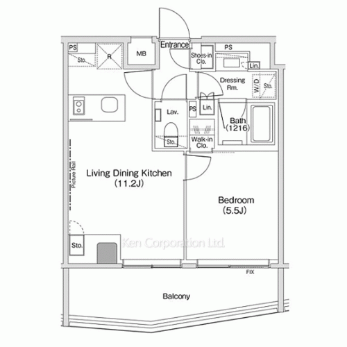 ザ・パークハビオ渋谷クロスの写真 間取り