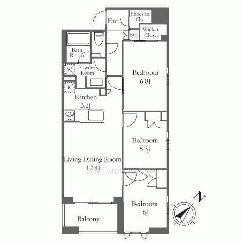 ALTERNA日本橋の写真 間取り