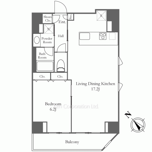 カーサスプレンディッド麻布仙台坂の写真 間取り