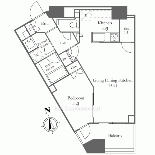 パークタワー勝どきサウスの写真 間取り