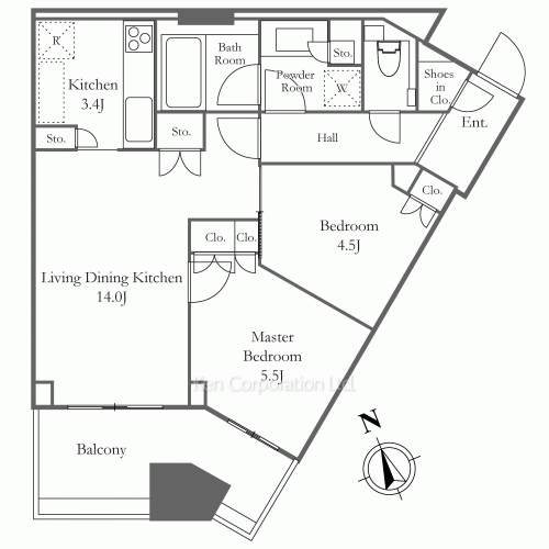 パークタワー勝どきサウスの写真 間取り