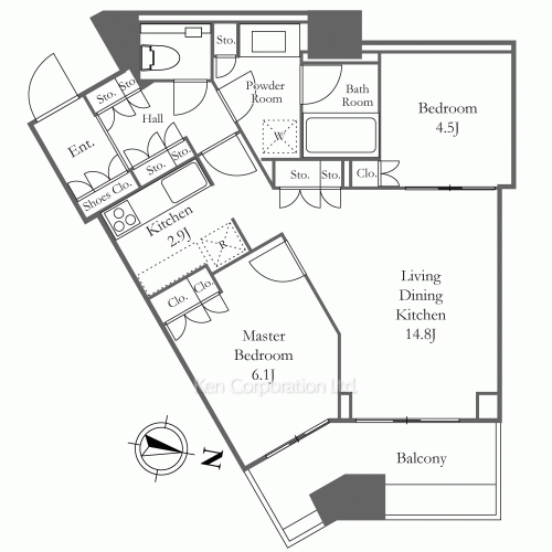 パークタワー勝どきサウスの写真 間取り