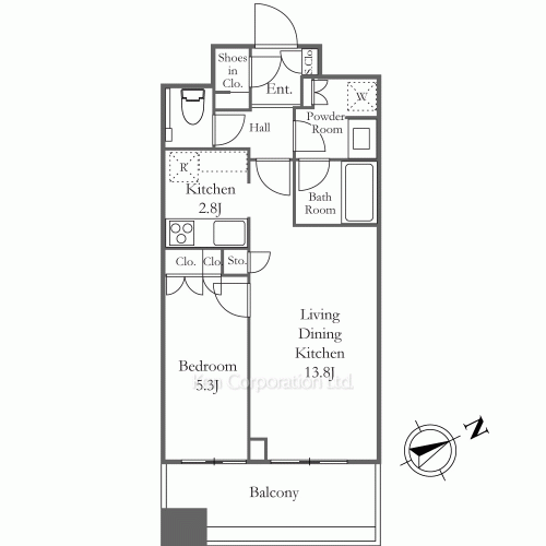 パークタワー勝どきサウスの写真 間取り