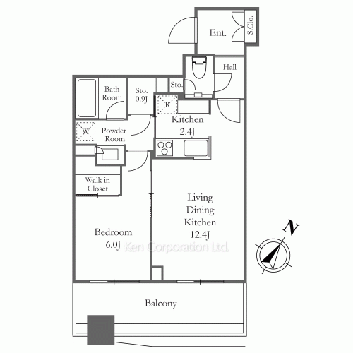 パークタワー勝どきサウスの写真 間取り
