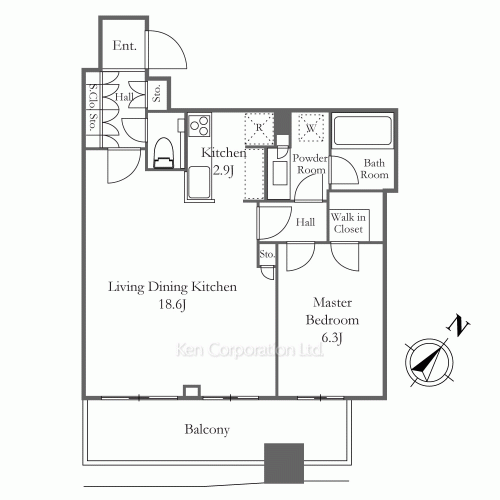 パークタワー勝どきサウスの写真 間取り
