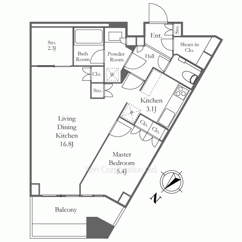 パークタワー勝どきサウスの写真 間取り