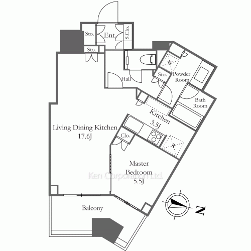 パークタワー勝どきサウスの写真 間取り