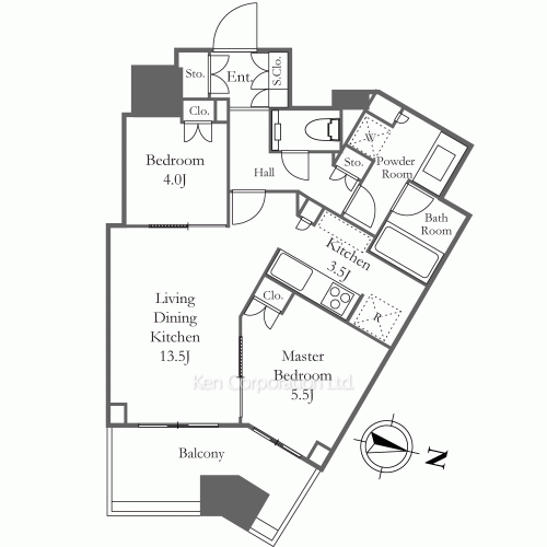 パークタワー勝どきサウスの写真 間取り