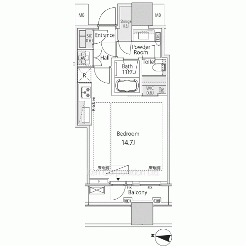 パークコート渋谷ザタワーの写真 間取り