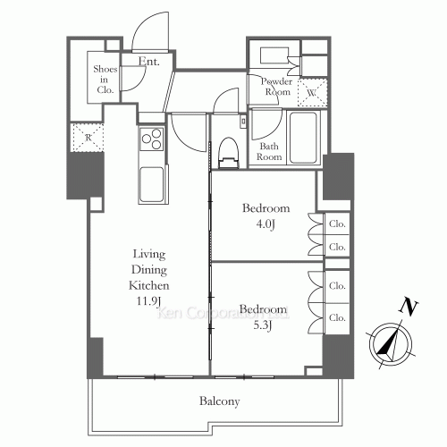 ルフォンプログレ渋谷ヒルトップの写真 間取り