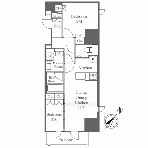 レフィールオーブ代々木の写真 間取り