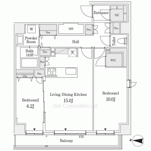 ラ・カーサ広尾の写真 間取り