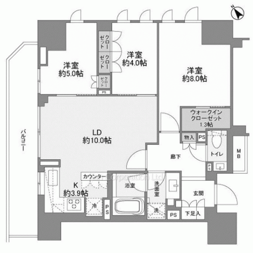 ザ・パークハウス麹町レジデンスの写真 間取り
