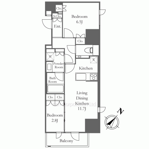 レフィールオーブ代々木の写真 間取り