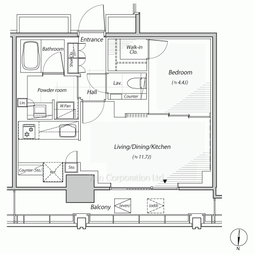 リビオレジデンス西麻布の写真 間取り