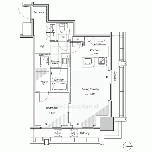 リビオレジデンス西麻布の写真 間取り
