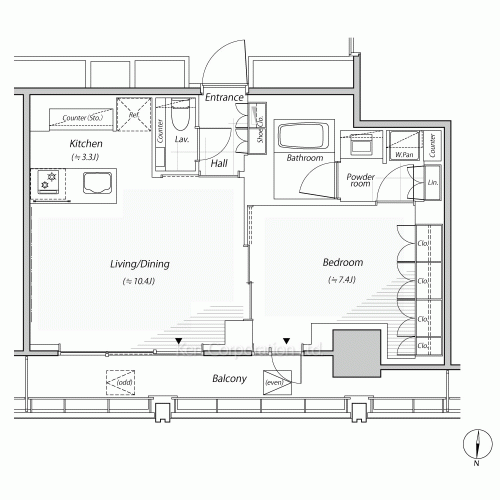 リビオレジデンス西麻布の写真 間取り