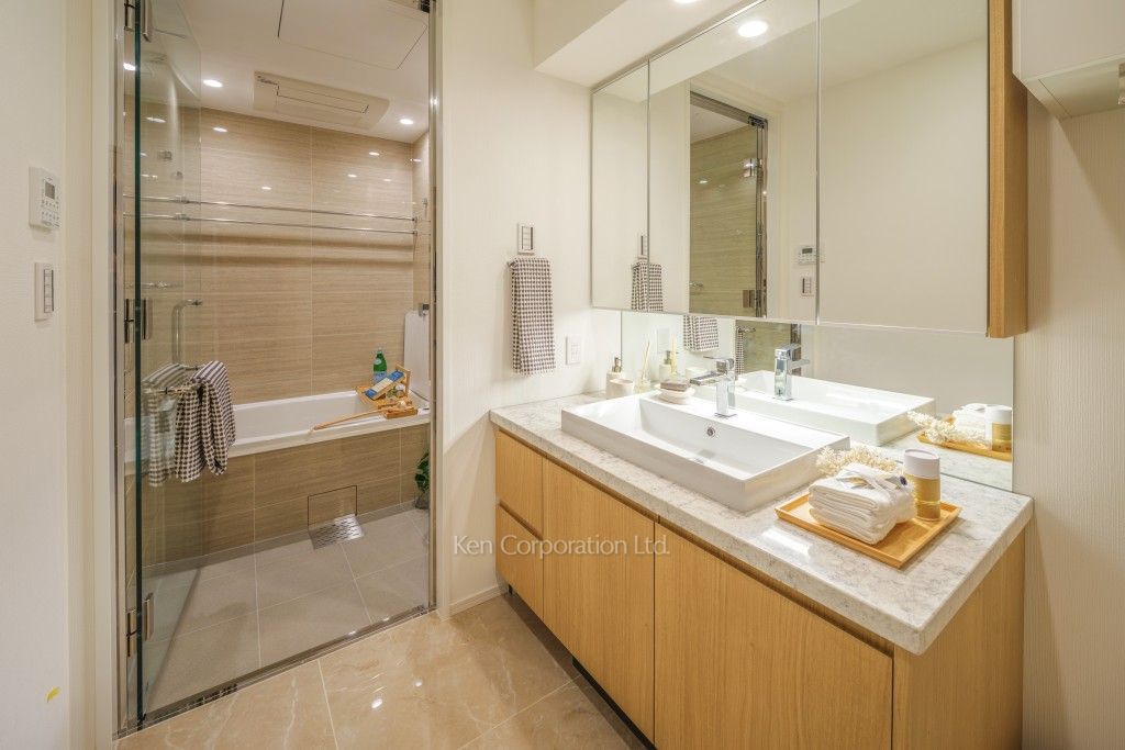 リビオレジデンス西麻布の写真 パウダールーム　※MODEL ROOM ※8階の同じ間取タイプを撮影。仕様が異なることがあります。