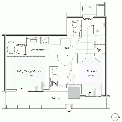 リビオレジデンス西麻布の写真 間取り