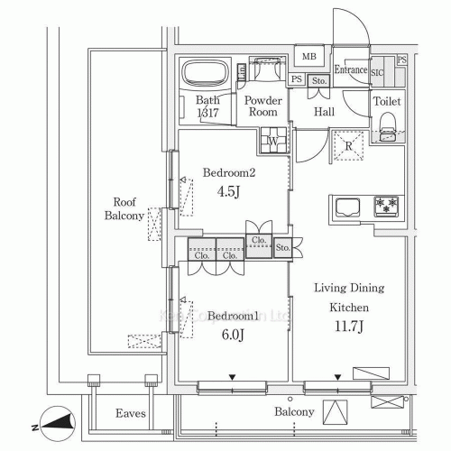 若葉ビューアパートメントの写真 間取り