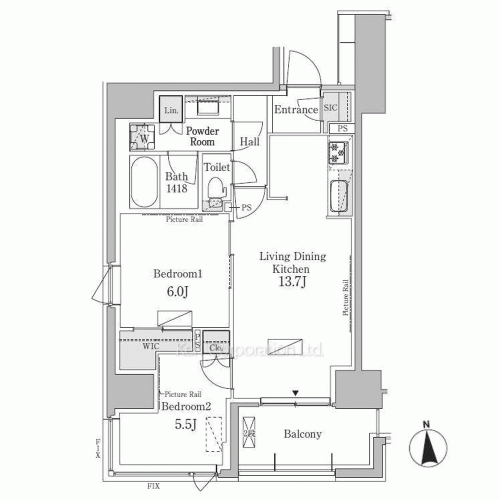 パークアクシス新宿百人町の写真 間取り
