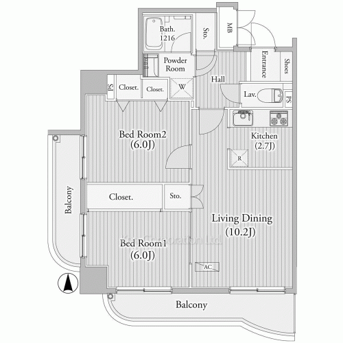 センテニアルタワーの写真 間取り