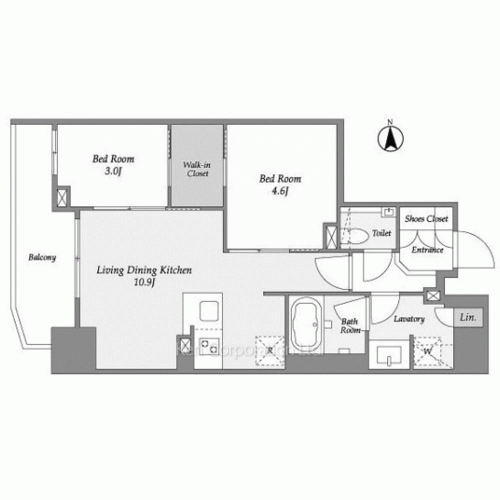 オーキッドレジデンス渋谷富ヶ谷の写真 間取り