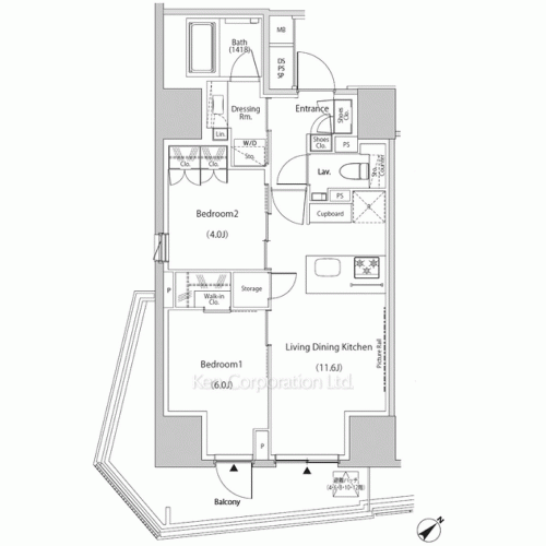 ザ・パークハビオ市ヶ谷イーストの写真 間取り