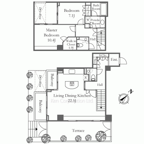 パークハウス市谷砂土原町レフィナールの写真 間取り