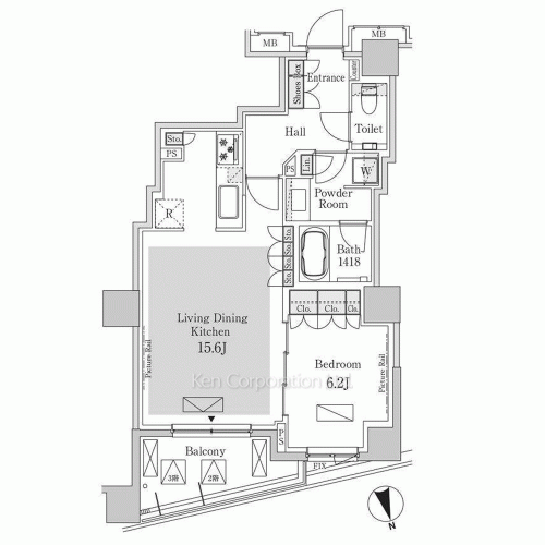 パークアクシス元麻布の写真 間取り