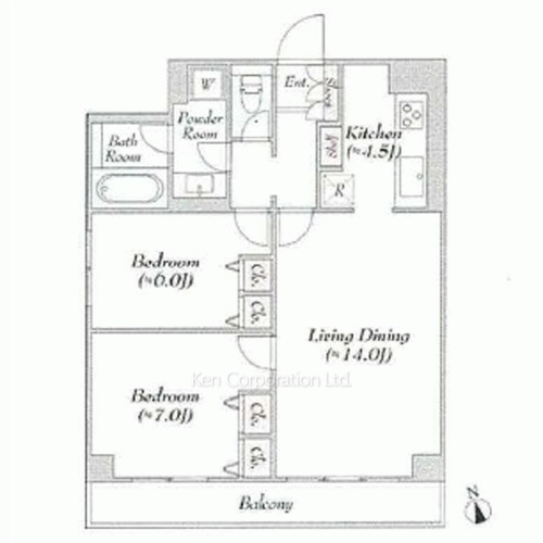 ヴァンテ・アン神楽坂の写真 間取り