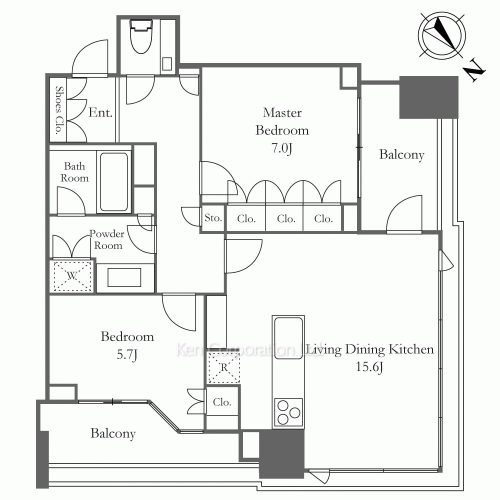 パークコート虎ノ門の写真 間取り