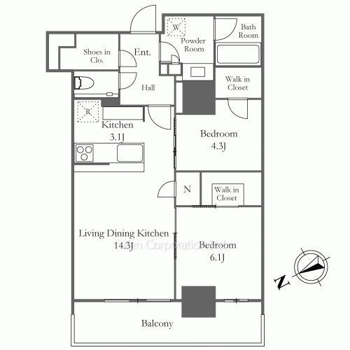 ロイヤルパークス品川の写真 間取り