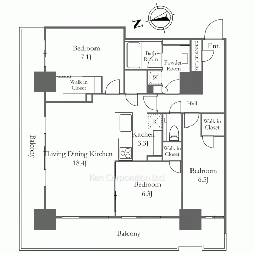 ロイヤルパークス品川の写真 間取り